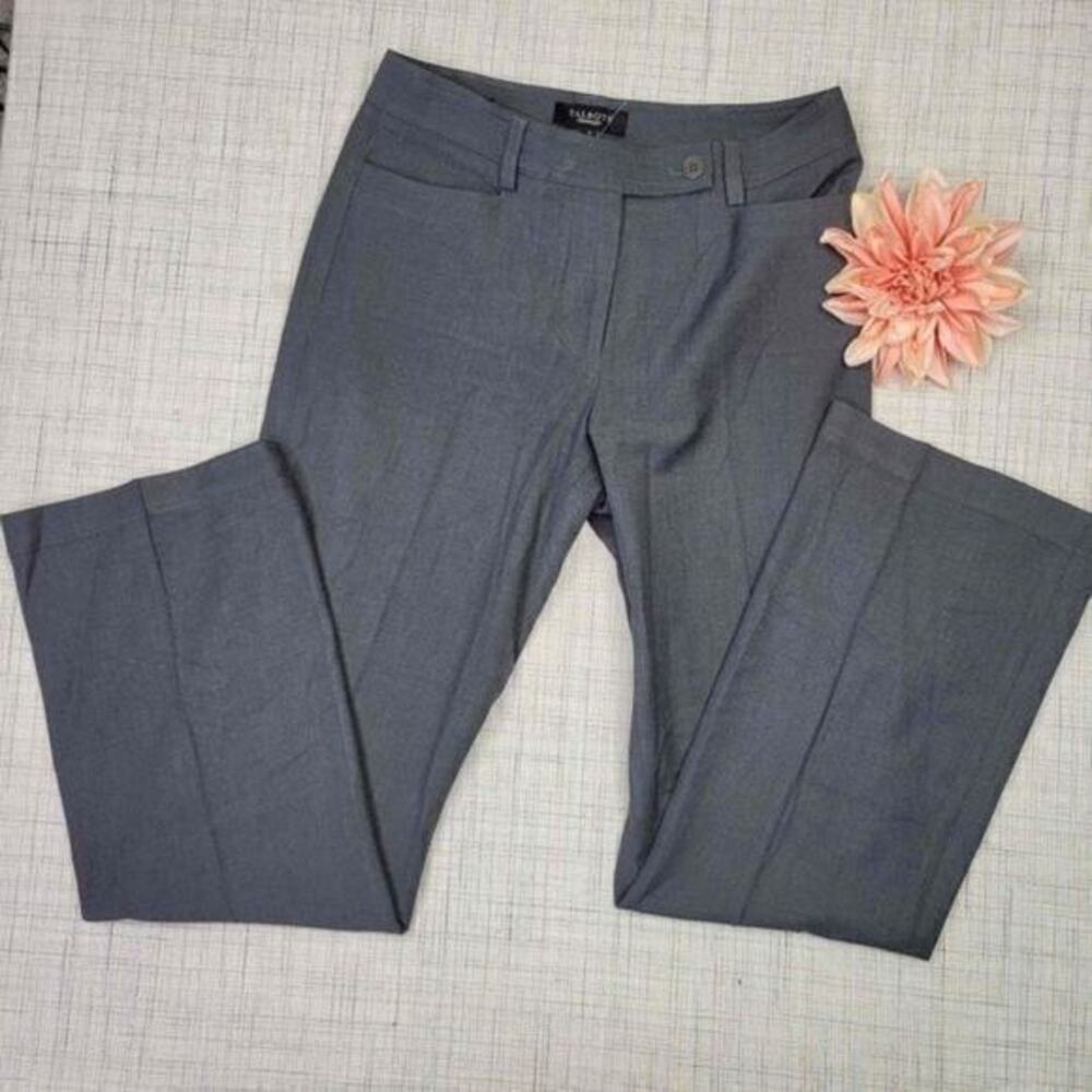 Talbots Signature Straight Leg Gray Career Pants Size 4